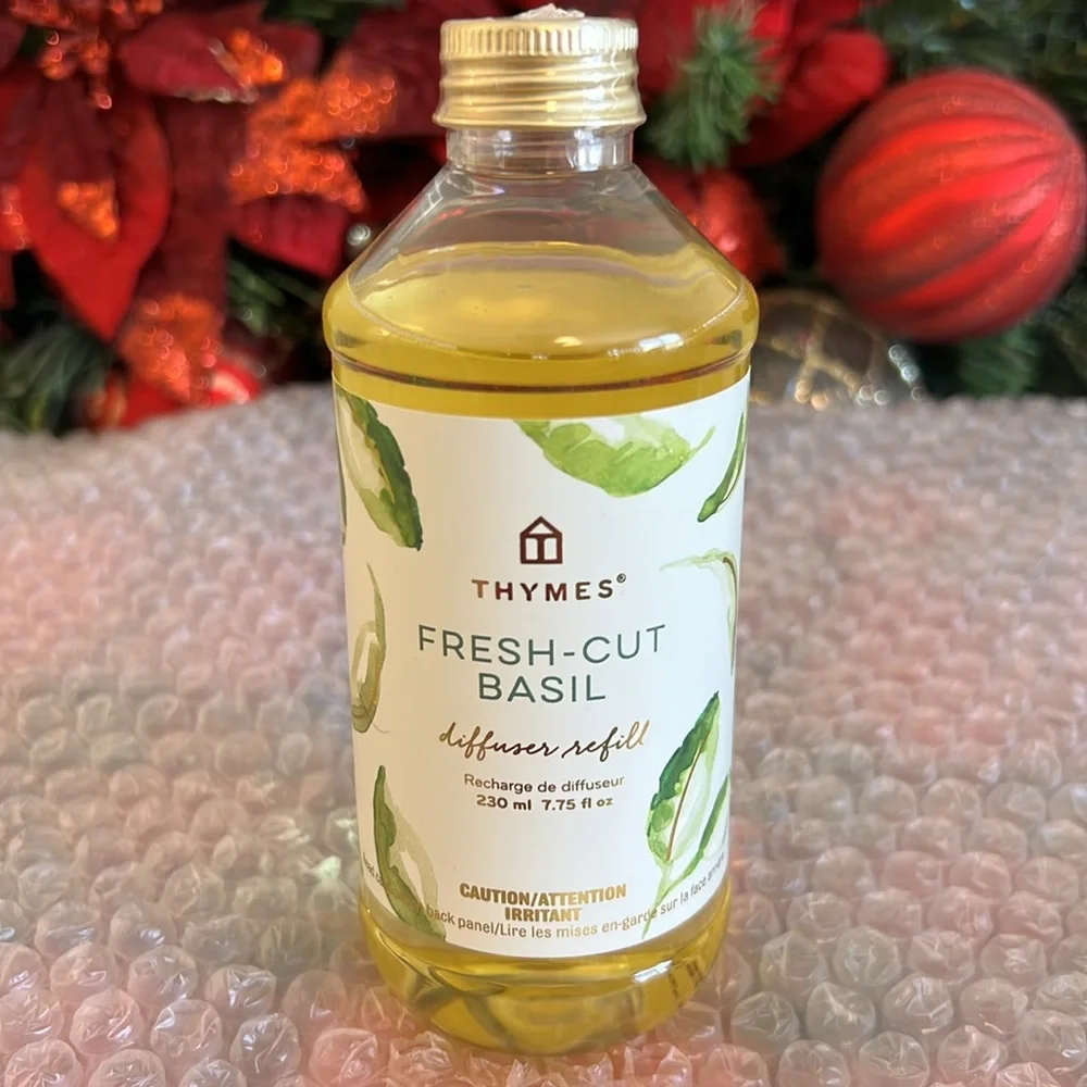 Thymes Reed Diffuser Oil - Fresh-Cut Basil - 7.75 Fl Oz